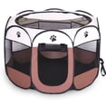 thumbnail image 1 of Labymos Portable Pet Playpen for Cat Dog PVC Mesh Shade Cover Foldable Removable Waterproof Travel, 1 of 8