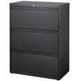 thumbnail image 2 of Home Square Set of 2 36-in Wide Metal 3 Drawer Lateral File Cabinet in Black, 2 of 4