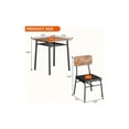 thumbnail image 4 of Qinaqin cm de Profundidadining Sala Set For 2 3Piece Moderno Mesa Anchoith Metálico Frame BuiltIn Almacenamiento Rack Space Saving Kitchen Padded, 4 of 6