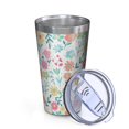 thumbnail image 2 of 16oz Tumblers Pioneer Flower Floral Print Pattern Stainless Steel Vacuum Insulated Double Wall Travel Tumbler Cups Mug with Lid and Straw,Cleaning Brush for Coffee,Tea, 2 of 4