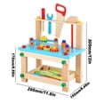 thumbnail image 2 of Sokhug Wooden Tool Workbench Set - Simulation Assembly Tools for Imaginative Play, Blue, 2 of 9