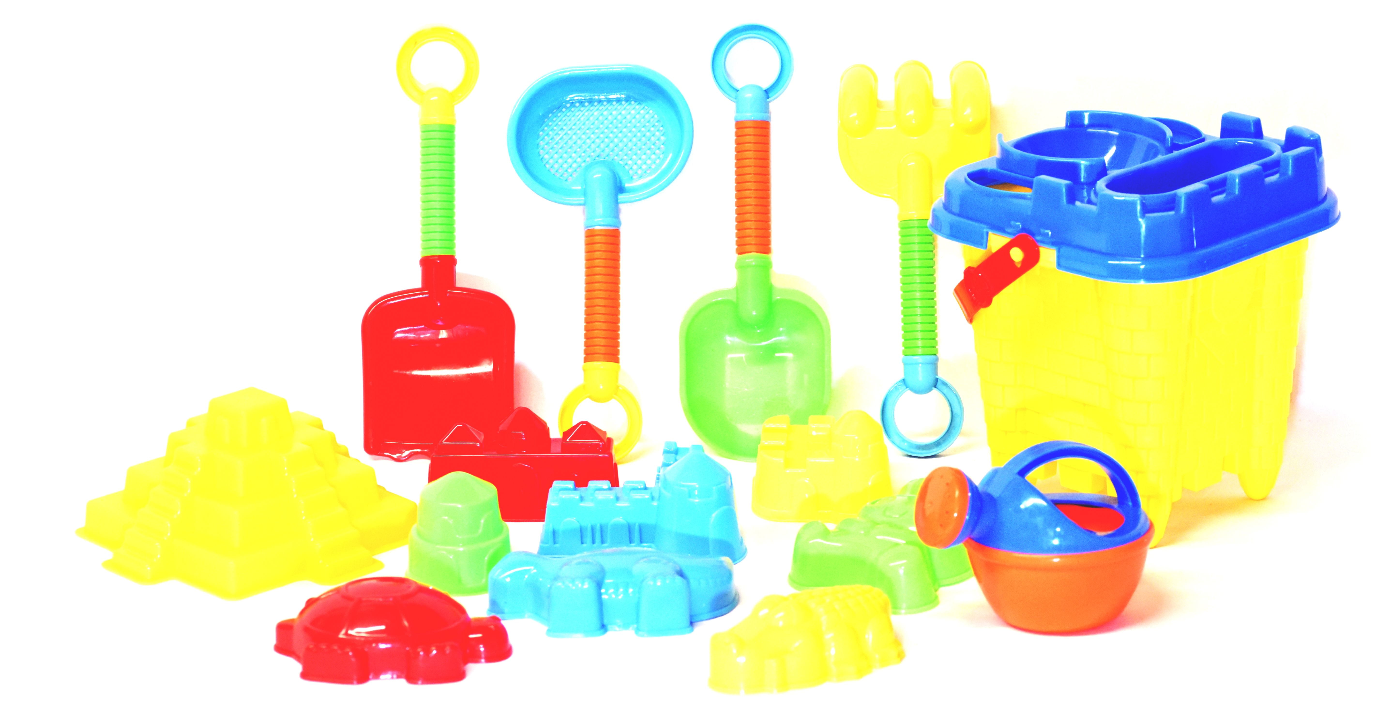 13pcs Square Castle Bucket Set 'Nalu' Kids Sand Spade Beach Garden Sandpit Toys 