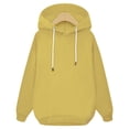 thumbnail image 1 of Gibobby Sudadera de mujer, Sudaderas con capucha para mujer 2023 otoño invierno moda manga larga cordón suéter casual elegante con botones blusa ligera(Amarillo,M), 1 of 5