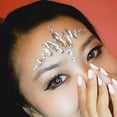 thumbnail image 2 of 5 Pieces Rhinestone Mermaid Face Jewels Tattoo - Body Stickers Crystal Tears Gem Stones Bindi Temporary Stickers (Style 4), 2 of 5