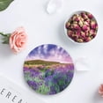 thumbnail image 4 of FMSHPON Lavender Set of 4 Round Coaster for Drinks, Absorbent Ceramic Stone Coasters Cup Mat with Cork Base for Home Kitchen Room Coffee Table Bar Decor, 4 of 6