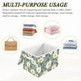 thumbnail image 6 of Yayeee Collapsible Cube Storage Bin with Lid Fabric Closet Decorative Basket with Handles, Sage Green Flower Pattern, 6 of 7