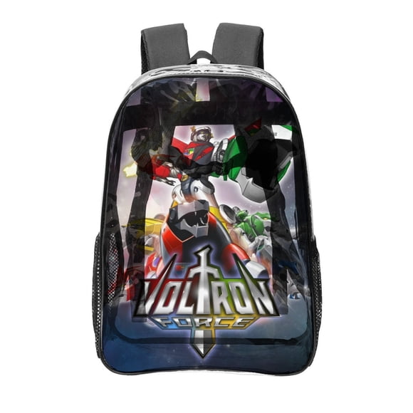 VoltronMochila transparente temática, resistente y duradera, bolsa see-through para trabajo, deporte, universidad y viaje, 31 × 43 cm