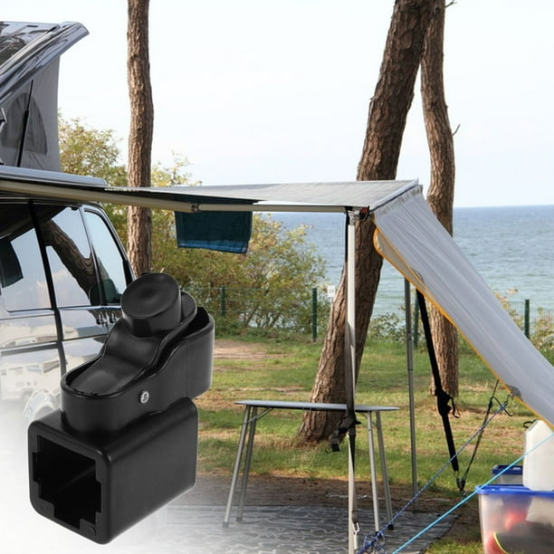 SHOWERORO Soporte Para Toldo Negro Para Camper Con Fijación Resistente Y Montaje De Polipropileno