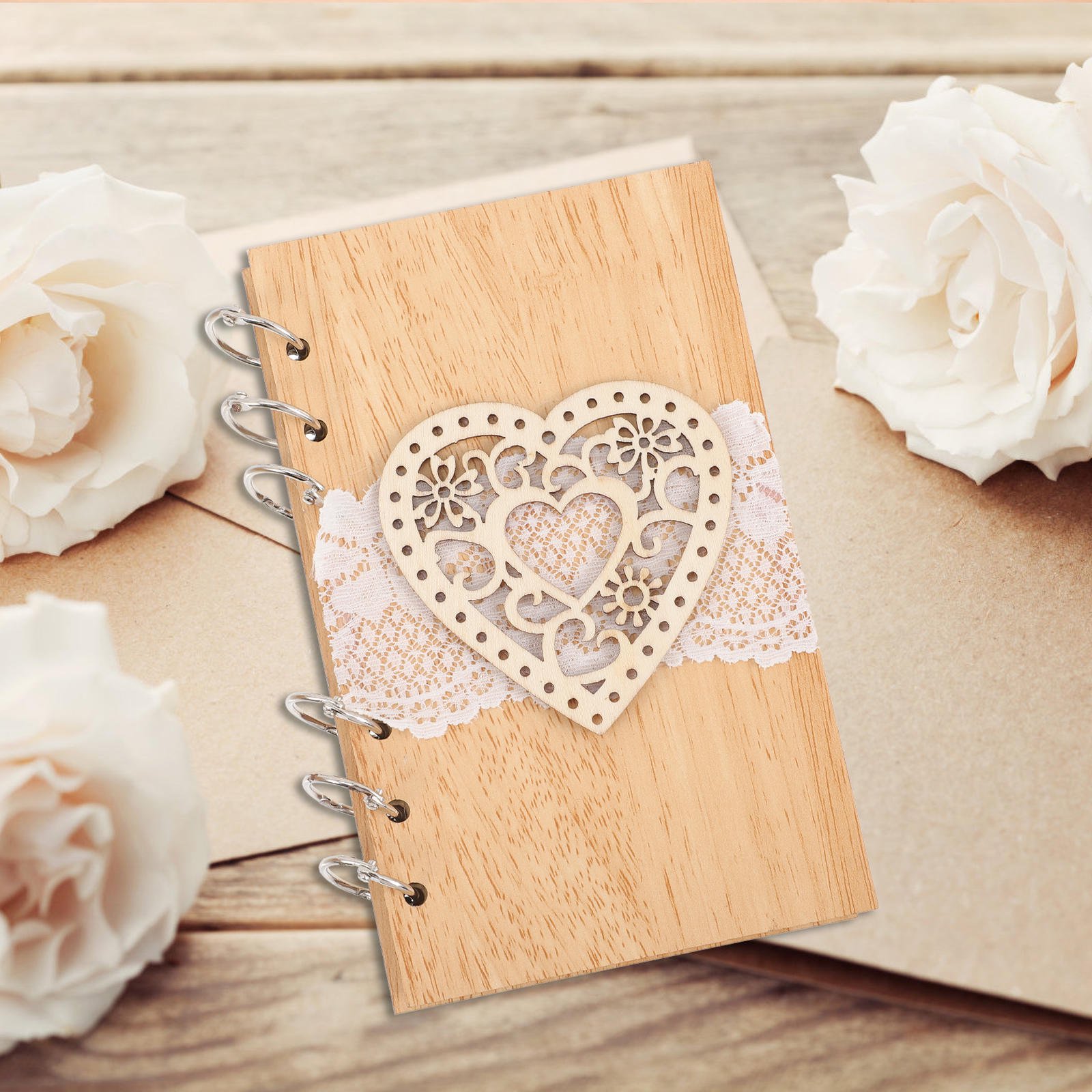 UPOUART Wedding Attendance Book Light Yellow Notebook for Guests to Sign and Record Memories