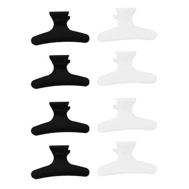 8 PCS Negro Blanco Peluquerias Mariposa Estilo Pelo Estilismo Pinzas Garra Cierres Peluqueria Salon Herramienta