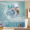 thumbnail image 2 of SUNENAT 3D Zodiac Series Beautiful Mermaid in a Soap Bubble Shower Curtain for Bathroom Shower Curtain 72(Wide) x 72(Height) Inches, 2 of 3