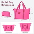 thumbnail image 5 of Gowill 4 Piece Luggage Sets,14/20 inch Hardside Lightweight ABS Carry-On Suitcase With Expandable Duffle Bag (Rose Red), 5 of 11