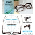 thumbnail image 6 of MARE AZZURO Bifocal Reading Glasses Women Blue Light Blocking Readers 1.0 1.25 1.5 1.75 2.0 2.25 2.5 2.75 3.0 3.5 (Leopard, 1.25) UV400 Protection with Spring Hinge, Polycarbonate Lens, 6 of 7