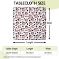 thumbnail image 2 of White Cow Bow Pattern Square Fitted Tablecloth with Elastic Edge,Square Table Cover,Washable Elastic Table Cover for Home Kitchen Party Decor 34in(86cm), 2 of 6