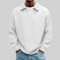 thumbnail image 2 of Maean Big and Tall Sweatshirt for Mens Textured Loose Collared Long Sleeve Shirts Spring Casual Clothes, 2 of 7