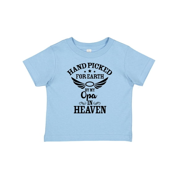 Inktastic Handpicked for Earth by My Opa in Heaven with Angel Wings Boys or Girls Baby T-Shirt