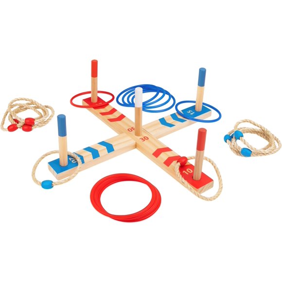 TOOKYLAND Kids Ring Toss Game - 29pcs Quoits Set with Scorecards and Carry Bag, Ages 3+