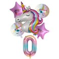 thumbnail image 2 of Globos de unicornio para fiesta de primer cumpleaños, decoraciones para niños, globos inflables de helio para baby shower, primer número, año nuevo 2023, 2 of 5