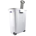 thumbnail image 4 of Ultra Wheeled Laundry Hamper with Lid, Handle and Wheels for Easy Rolling of Clothes to and from the Laundry Room, Plastic, White, 1-Pack, 4 of 6