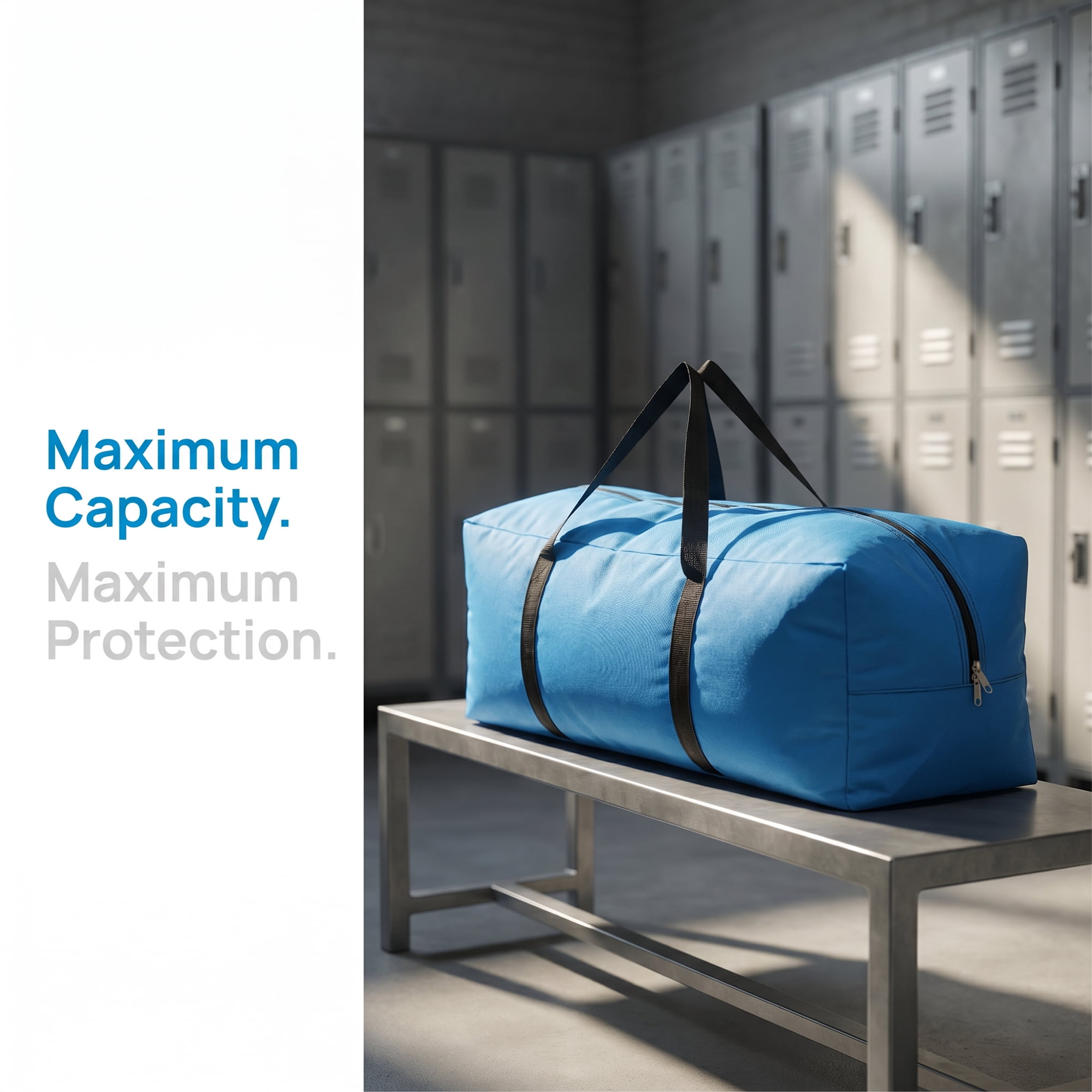 Unique Bargains Zipper Duffel Waterproof Oxford Moving Bag Dark Blue 23.6" x 12.2" x 9.4"