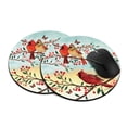 thumbnail image 1 of FINCIBO Round Standard Mouse Pad, Non-Slip Mouse Pad for Home, Office, and Gaming Desk, Set 2pcs, Red Cardinal Birds, 1 of 5
