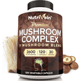 thumbnail image 2 of (2 pack) Nutrivein Mushroom Complex Supplement Cordyceps Capsules - 2600mg - 120 Capsules, 2 of 9