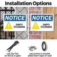 thumbnail image 3 of Empty Cylinders OSHA Notice Aluminum Sign 24 Inch x 18 Inch - 10 Pack, 3 of 8