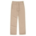 thumbnail image 4 of Boy Uniform Pants Straight Pants with Pockets Pull On Chino Pants Stretch Pants Boy Khaki Uniform Pants Back to School Outfits Teen Preppy Clothes 11-12 Years, 4 of 6