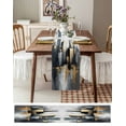 thumbnail image 3 of Boanket Vintage Building Table Runner - 36 Inch Long, Kitchen Dining Table Runner Dresser Scarves, Modern Abstract Ombre City Oil Painting Farmhouse Decor for Coffee Tables Wedding Party Banquet, 3 of 8
