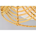 thumbnail image 3 of Lotta 13 in. 1-Light Indoor Brass and Woven Rattan Finish Pendant with Light Kit, 3 of 5
