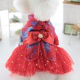 thumbnail image 1 of Paokuoon Pet Dress For Dogs Pet Wedding Couple Delicate Coil Buttons Tie Mesh Patchwork Cute Pet, 1 of 7
