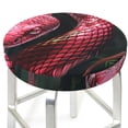 thumbnail image 3 of Hirioo Red Viper Jungle Intensity for Round Bar Stool Seat Covers Washable Stool Cushion Slipcover Elastic Bar Chair Covers for 12-14 Inch Chair-14 inch, 3 of 7