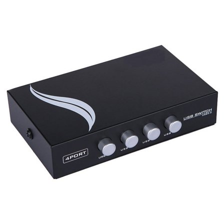 4 Port USB 2.0 Selector Switch for 4 PC Share 1 USB Device for Printer Flash Driver Mouse Keyboard 1A4B-CF Peripheral