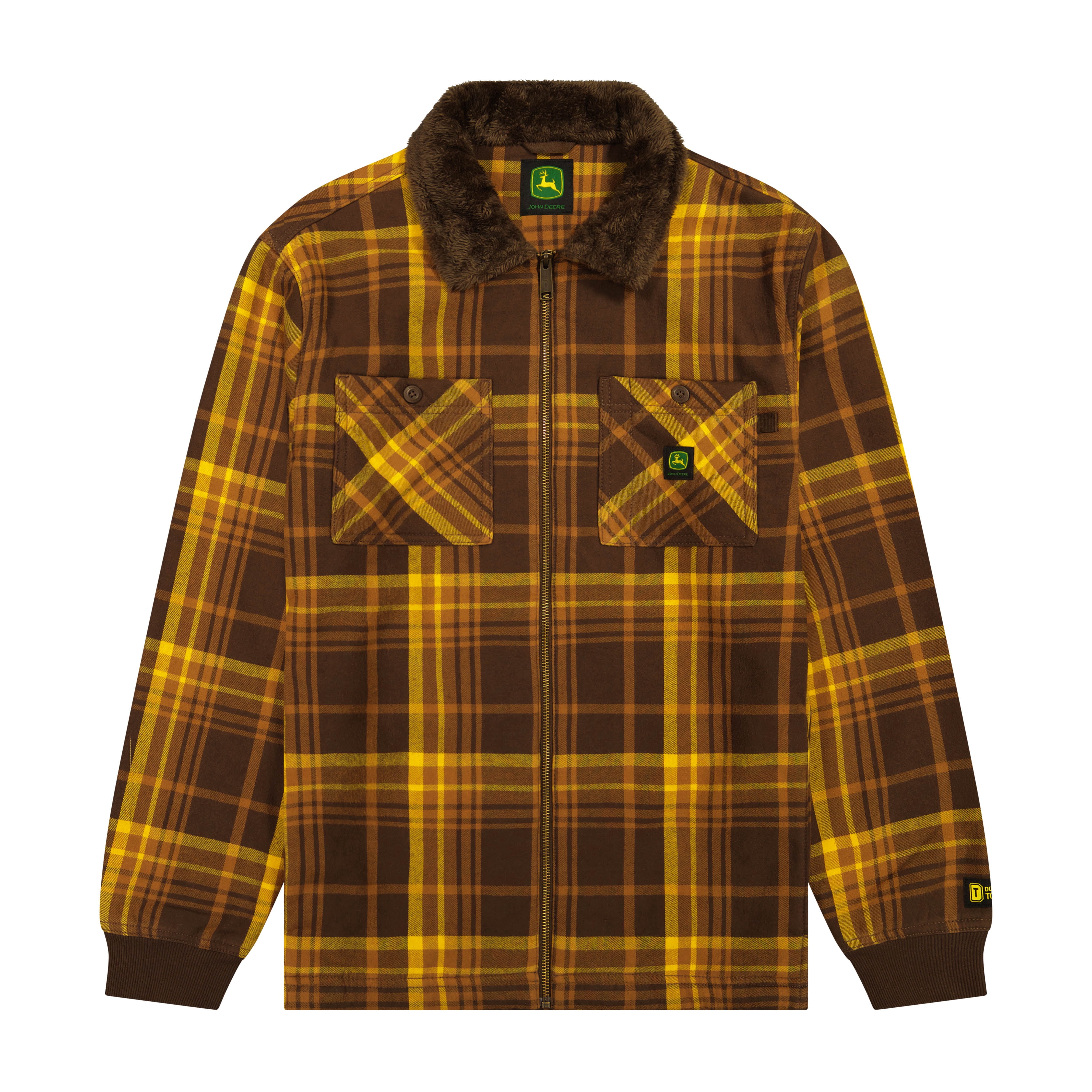 John Deere Men’s Flannel Sherpa Bonded Full Zip Jacket, Sizes S-3XL