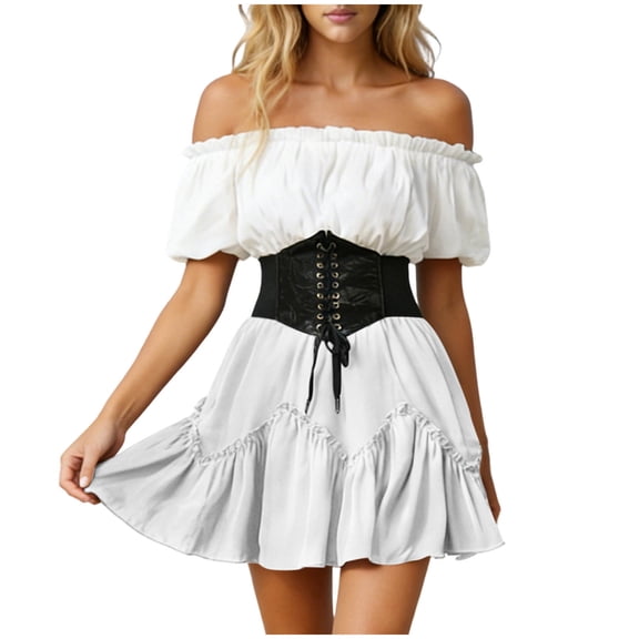 BUIGTTKLOP Womens Mini Skirt Plus Size Skater Skirts Cute Pleated Short Shorts Skirt with Pockets