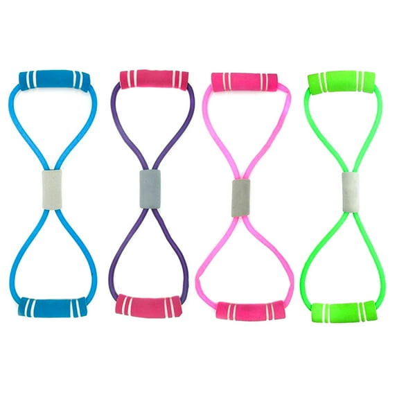 SPRING PARK Portable Exercise Resistance Yoga Chest Rally Pull Rope, 8-Shape Tube Band Yoga Elastic Cord,Rally Loop Stretch and Resistance Exercise Band | Back, Foot, Leg