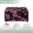 thumbnail image 4 of Xoenoiee Cherry Blossom Print Square Ottoman Cover Stretch Polyester Washable Ottoman Slipcovers Elastic Foot Stool Foot Rest Protector for Living Room Bedroom, S, 4 of 7