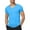 Sky Blue, variant on Men's V Neck Short Sleeve T-Shirt - Casual Stylish Beach Vacation Top - Lightweight, Flowy, Breathable - Loose Fit, Rounded Hem - S-XXXXXL Sizes