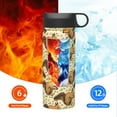 thumbnail image 6 of Bingfone Cute Squirrel with Green Leaves Print 18oz Sports Insulated Kettle With Straw, Leakproof & BPA Free, Drinking Sports Water Bottle for Fitness, Gym & Outdoor, 6 of 8