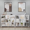 thumbnail image 6 of 10-Cube Storage Organizer Bookshelf with Legs,Freestanding Display Bookshelf,3-Tier Cubical Storage Shelves,White, 6 of 9