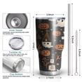 thumbnail image 6 of 30oz Autumn Halloween Scene Pattern Tumblers Stainless Steel Tumbler with Lid and Straw,Vacuum Insulated Double Wall Travel Tumbler Cups Mug with Cleaning Brush for Coffee,Tea, 6 of 7