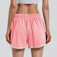 thumbnail image 5 of JoveMarine Athletic Shorts for Women, Running Shorts for Women Solid Elastic Waist - Loose Fit for Yoga Beach, Breathable Lightweight Summer Casual Bottoms with Stretch,Pink XL, 5 of 9