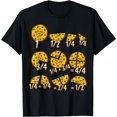 thumbnail image 1 of Math Fractions Pizza Salami Cheese Math Teachers Nerd T-Shirt - Sand - XL, 1 of 4