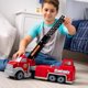 thumbnail image 5 of Camión de bomberos Tonka Steel Classics Hook N Ladder, fabricado con acero y plástico resistente, camión de construcción de juguete rojo para niños y niñas, niños pequeños a partir de 3 años, 5 of 5