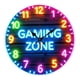 thumbnail image 3 of Reloj de pared para sala de juegos, decoración para sala de juegos, números arábigos redondos, elegante y práctico. Diámetro 30CM, 3 of 9