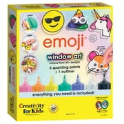 Creativity for Kids Emoji Window Art – Child, Beginner Emoji Craft Kit for Boys and Girls