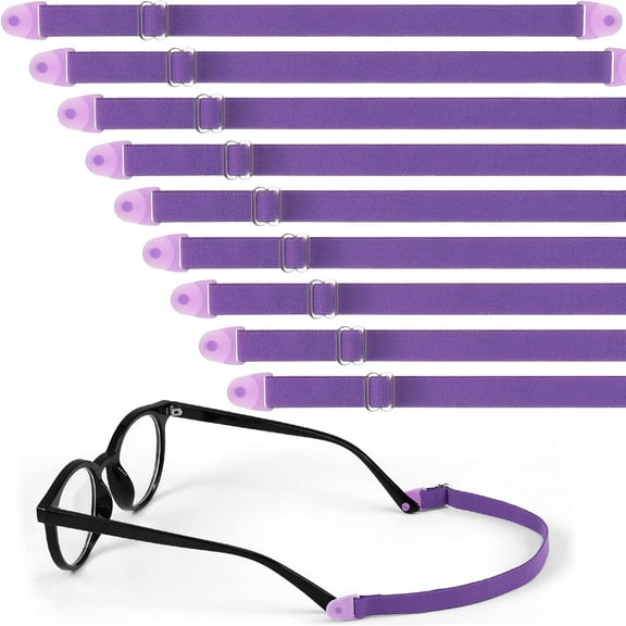 Lsupdaol 9 Pcs Kids Glasses Strap with Snap Button Elastic Adjustable Eyeglass Band Nonslip Glasses Holder for Kids Safety Eyewear Retainers for Toddler Sports Eye Glass Sunglasses Lanyard
