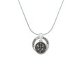 thumbnail image 2 of Delight Jewelry Silvertone Antiqued Round Seal - Butterfly Laugh Ring Charm Necklace, 18", 2 of 4