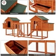 YODOLLA 123” Large Run Free Poultry Wooden Chicken Coop for 68
