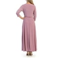 thumbnail image 2 of Ella Samani Plus Size Wrap Dress with ¾-Sleeves, 2 of 2